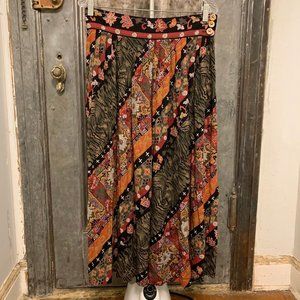 Sz 14 waist 30" to 36" Vintage 80s Platinum Dorothy Schoelen maxi skirt with par